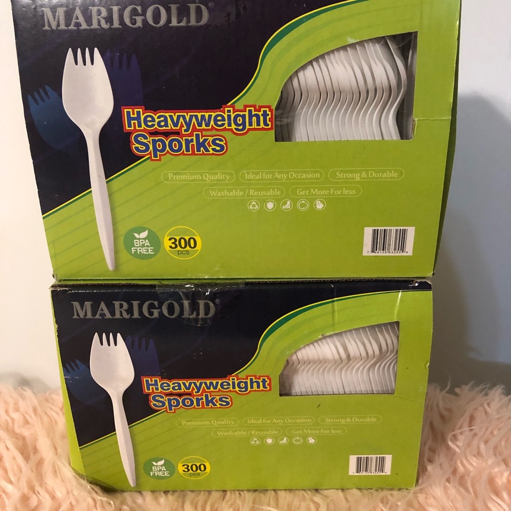 2 Boxes/ Sets- Disposable Sporks BPA-Free